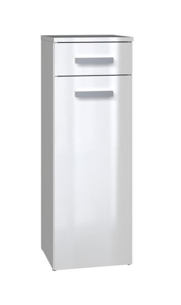 Hucoco Hucoco - Jokke - Mueble De Cuarto De Ba&ntilde;o 1 Puerta + 1 Caj&oacute;n - 30x30x85cm - Columna Baja De Almacenaje Para Cuarto De Ba&ntilde;o