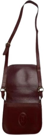 Cartier Pre-owned Vintage Crossbody Tas - Dames - Vintage Schoudertas - Rood - ONE Size - Leer - Vintage