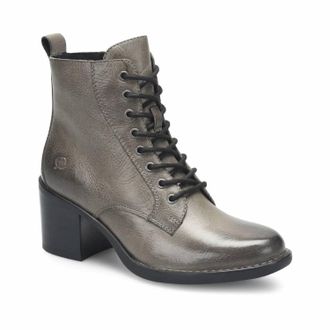 Born Womens Huntley Lace Up Boot In Grey