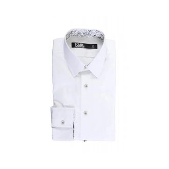 Karl Lagerfeld Formal Shirt - Heren - Zakelijke Overhemden - Wit - 3XL - Leer - Overhemden