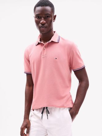 Tommy Hilfiger Mens Regular Fit Tommy Wicking Polo - Pink - XS
