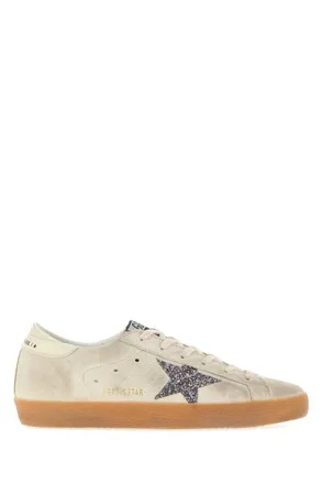 Golden Goose Beige Lace Up Sneakers