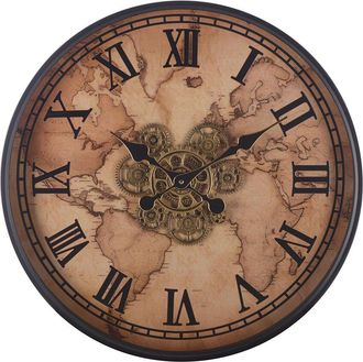 SEI Furniture Sei Edson World Map Gear Clock