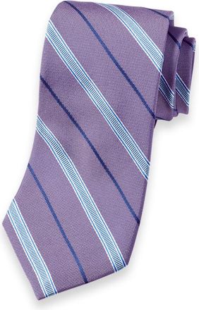 Paul Fredrick Stripe Woven Silk Tie