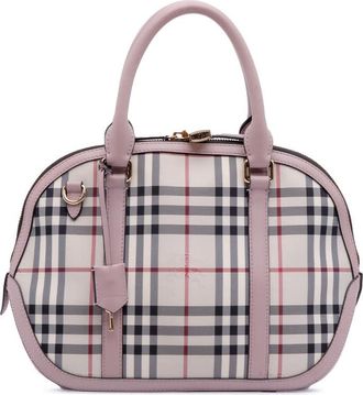 Burberry Pre-owned Burberry Small Haymarket Check Coated Canvas Orchard Bowling Bag ITGRUFRA2CAS