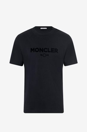 Moncler Kurzarm-T-Shirt aus Baumwolle und Kaschmir MONCLER 1952