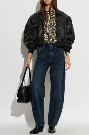 A Gold E Luna Pieced Jeans, Womens, Navy Blue