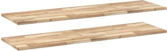 vidaXL Estantes Flotantes 2 Uds Madera Acacia Sin Tratar 160x40x2 Cm Vidaxl