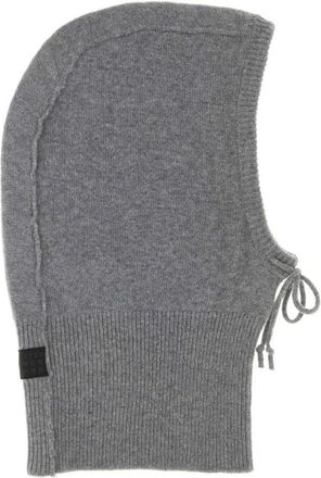 Maison Margiela Gebreide Capuchon - Dames - Hoeden - Grijs - ONE Size - Wol - Accessoires