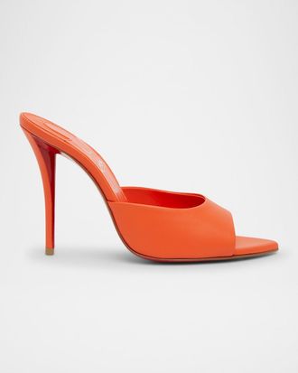 Christian Louboutin 100mm Miss Z Leather Mule Sandals