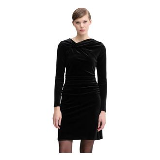 DKNY Dkny, Kleedjes, Dames, Zwart, M, Polyester, Stretch Knit Mini Jurk