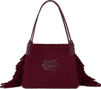 Etro Borsa tote Libra piccola con frange - Rosso