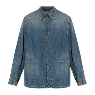 Maison Margiela Denim overhemd met vintage effect - Heren - Spijkeroverhemden - Blauw - L - Denim - Overhemden