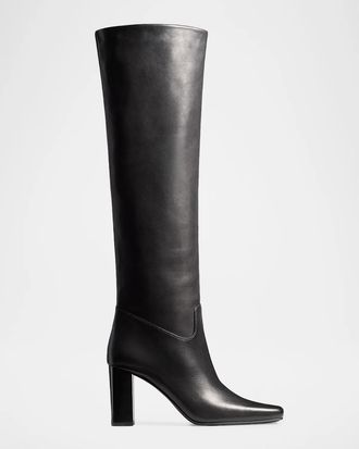 Khaite Petra 85MM Leather Knee-High Boots