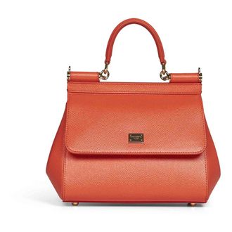 Dolce & Gabbana Small Sicily Handbag - Dames - Handtassen - Oranje - ONE Size - Katoen - Tassen