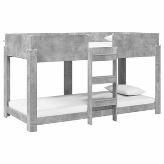 vidaXL Letto A Castello Per Bambini Grigio Cemento 90 X 200 Cm Vidaxl