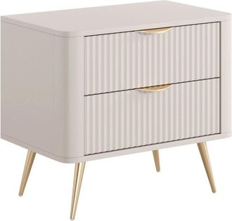 Mirjan24 Mobilier1 - Mesilla de noche Versoe 106, Beige, Número de cajones: 0, Número de puertas: 0, 56x64x38cm, mdf, Aglomerado laminado