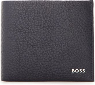 HUGO BOSS Womens Accessories Crosstown Wallet With Two Bill Compartments in Navy - Blue Leather - One Size