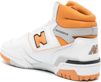 New Balance Mens Bb650 High-Top Sneaker White Leather