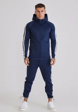 Siksilk Conjunto de Sudadera con Capucha y Pantalones de Ch&aacute;ndal Azul Marino para Hombre XXL