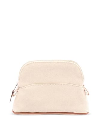 Herm&egrave;s 2000-2025 Mini Canvas Bolide 15 pouch - women - Canvas - One Size - Brown