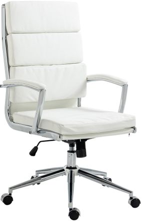 Clp Clp - Silla De Oficina Cleveland Simil Cuero Blanco