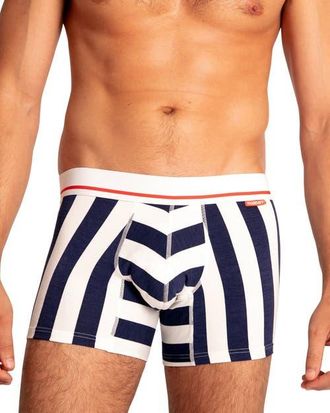 Mosmann Mens Ultra-Soft Boxers in Navy Stripes at Nordstrom, Size Small Au