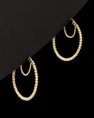 Italian Gold, Inc 14K Italian Gold Diamond-Cut Bead Hoops