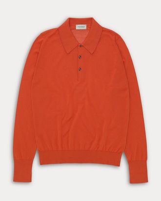 Fortela Finchley Cotton Knit Polo in Red at Nordstrom, Size X-Large