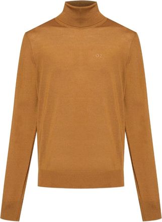 Dsquared2 Maglione a collo alto con logo - Marrone