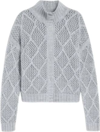 Max Mara Ghinea Cardigan - Dames - Vesten - Grijs - L - Wol - Truien & Vesten