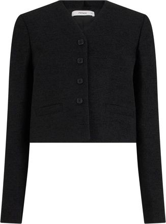 Fendi Chaqueta Boucl&eacute; de Lana - Jackets - Mujer - Negro - S