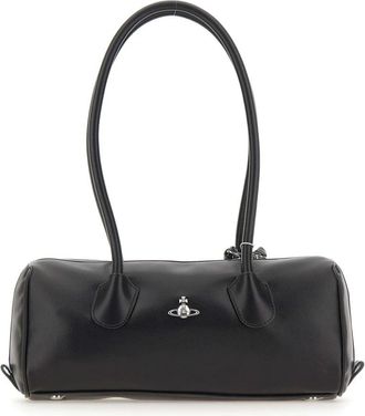 Vivienne Westwood Polly Bowling Bag - Dames - Schoudertassen - Zwart - ONE Size - Leer - Tassen