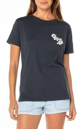 Roxy Hibiscus View Graphic T-Shirt in Phantom at Nordstrom, Size Small