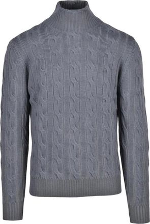 KANGRA Truien & Vesten, Heren, Grijs, S, Wol, Maglione Intrecciato