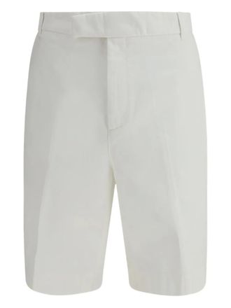 Thom Browne Tab Front Utility Chino Shorts - men - Polyester/Cotton - 3 - White