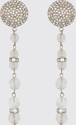 Alessandra Rich Orecchini in ottone con strass incastonati