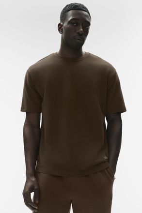 Alo | Double Take Short Sleeve Top in Espresso Brown, Size: Medium