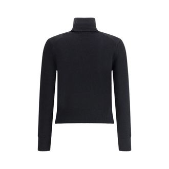 Ami Merino Wool Turtleneck Sweater - Black