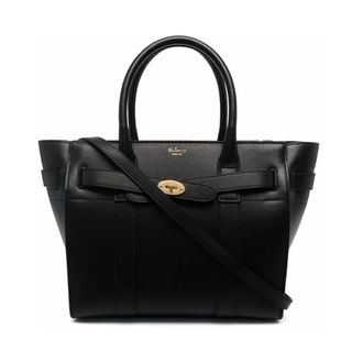 Mulberry Shopping Bags, female, Black, ONE SIZE, Small Zipped Bayswater Tote