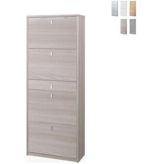 OEM Zapatero Con Cuatro Puertas Y Un Caj&oacute;n Olmo Claro 63x29x H164 Cm