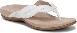 Vionic Bella Braid Flip Flop in White at Nordstrom, Size 9.5