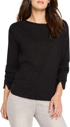 Nic+Zoe Everyday Sparkle Relaxed Fit Top in Black Mix at Nordstrom Rack, Size Xx-Large