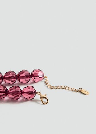 Mango Collana sfere combinata rosa pastello - Donna - Taglia unica - MANGO