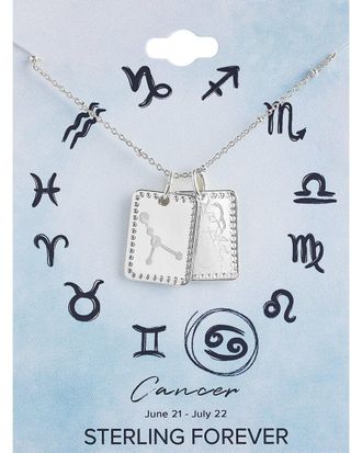 Sterling Forever Zodiac Tag Necklace