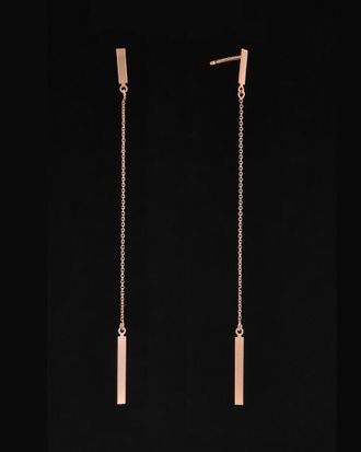 Italian Gold, Inc 14K Italian Rose Gold Bar Dangle Earrings