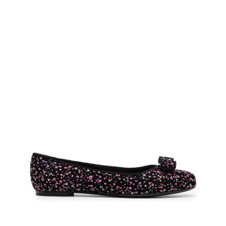Ferragamo Ladies Black Flats, US Size 6.5