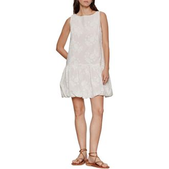 Sanctuary Garden Cotton Eyelet Bubble Hem Minidress in White at Nordstrom, Size X-Small
