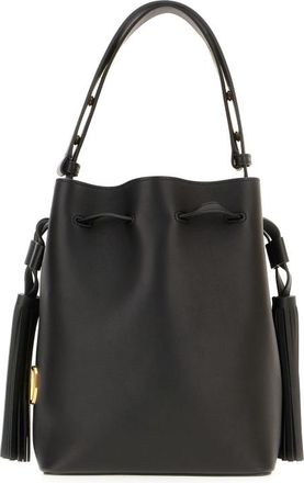 Valentino Garavani Black Leather Bucket Bag