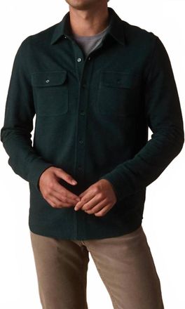 The Normal Brand Textured Knit Shirt In Emerald